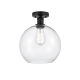A thumbnail of the Innovations Lighting 616-1F-15-10 Athens Semi-Flush Matte Black / Clear