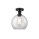 A thumbnail of the Innovations Lighting 616-1F-13-8 Athens Semi-Flush Matte Black / Clear