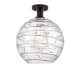 A thumbnail of the Innovations Lighting 616-1F-17-12 Athens Semi-Flush Oil Rubbed Bronze / Clear Deco Swirl