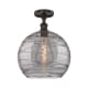 A thumbnail of the Innovations Lighting 616-1F-16-14-Athens Deco Swirl-Ceiling Fixture Oil Rubbed Bronze / Light Smoke Deco Swirl