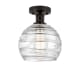 A thumbnail of the Innovations Lighting 616-1F-13-8 Athens Semi-Flush Oil Rubbed Bronze / Clear Deco Swirl