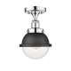 A thumbnail of the Innovations Lighting 616-1F-10-8 Edison Semi-Flush Polished Chrome / Matte Black / Clear
