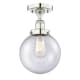 A thumbnail of the Innovations Lighting 616-1F-9-8 Beacon Semi-Flush Polished Nickel / Seedy