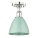 A thumbnail of the Innovations Lighting 616-1F-11-8 Plymouth Dome Semi-Flush Polished Nickel / Seafoam
