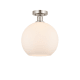 A thumbnail of the Innovations Lighting 616-1F-15-10 Athens Semi-Flush Brushed Satin Nickel / Matte White