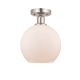 A thumbnail of the Innovations Lighting 616-1F-13-8 Athens Semi-Flush Brushed Satin Nickel / Matte White