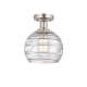 A thumbnail of the Innovations Lighting 616-1F-13-8 Athens Semi-Flush Brushed Satin Nickel / Clear Deco Swirl