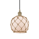 A thumbnail of the Innovations Lighting 616-1P-11-8 Farmhouse Pendant Antique Brass / White Glass with Brown Rope