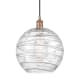 A thumbnail of the Innovations Lighting 616-1P-15-12 Athens Pendant Antique Copper / Clear Deco Swirl