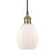 A thumbnail of the Innovations Lighting 616-1P-11-6 Eaton Pendant Black Antique Brass / Matte White