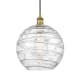 A thumbnail of the Innovations Lighting 616-1P-15-12 Athens Pendant Brushed Brass / Clear Deco Swirl