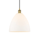 A thumbnail of the Innovations Lighting 616-1P-14-12 Edison Dome Pendant Brushed Brass / Matte White