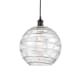 A thumbnail of the Innovations Lighting 616-1P-15-12 Athens Pendant Matte Black / Clear Deco Swirl