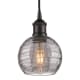 A thumbnail of the Innovations Lighting 616-1P 8 6 Athens Deco Swirl Pendant Oil Rubbed Bronze / Light Smoke Deco Swirl