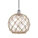 A thumbnail of the Innovations Lighting 616-1P-13-10 Farmhouse Pendant Polished Chrome / Clear Glass / Brown Rope