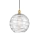 A thumbnail of the Innovations Lighting 616-1P-15-12 Athens Pendant Satin Gold / Clear Deco Swirl