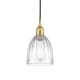 A thumbnail of the Innovations Lighting 616-1P-10-6 Brookfield Pendant Satin Gold / Clear
