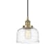 A thumbnail of the Innovations Lighting 616-1PH-10-8 Bell Pendant Antique Brass / Clear Deco Swirl