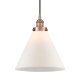 A thumbnail of the Innovations Lighting 616-1PH-15-12-L Cone Pendant Antique Copper / Matte White