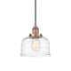 A thumbnail of the Innovations Lighting 616-1PH-10-8 Bell Pendant Antique Copper / Clear Deco Swirl
