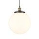 A thumbnail of the Innovations Lighting 616-1PH-18-14 Beacon Pendant Black Antique Brass / Matte White