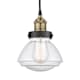 A thumbnail of the Innovations Lighting 616-1PH-9-7 Olean Pendant Black Antique Brass / Seedy