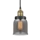 A thumbnail of the Innovations Lighting 616-1PH-10-5 Bell Pendant Black Antique Brass / Plated Smoke