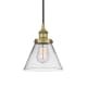 A thumbnail of the Innovations Lighting 616-1PH-10-8 Cone Pendant Brushed Brass / Clear