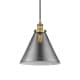 A thumbnail of the Innovations Lighting 616-1PH-15-12-L Cone Pendant Brushed Brass / Plated Smoke