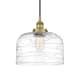 A thumbnail of the Innovations Lighting 616-1PH-12-12-L Bell Pendant Brushed Brass / Clear Deco Swirl