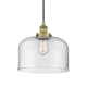 A thumbnail of the Innovations Lighting 616-1PH-12-12-L Bell Pendant Brushed Brass / Clear