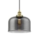 A thumbnail of the Innovations Lighting 616-1PH-12-12-L Bell Pendant Brushed Brass / Plated Smoke