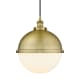 A thumbnail of the Innovations Lighting 616-1PH-16-13 Hampden Pendant Brushed Brass / Matte White