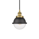 A thumbnail of the Innovations Lighting 616-1PH-10-7 Hampden Pendant Brushed Brass / Matte Black / Clear