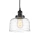 A thumbnail of the Innovations Lighting 616-1PH-10-8 Bell Pendant Matte Black / Clear Deco Swirl