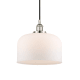 A thumbnail of the Innovations Lighting 616-1PH-12-12-L Bell Pendant Polished Nickel / Matte White