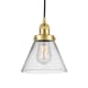 A thumbnail of the Innovations Lighting 616-1PH-10-8 Cone Pendant Satin Gold / Clear