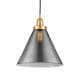 A thumbnail of the Innovations Lighting 616-1PH-15-12-L Cone Pendant Satin Gold / Plated Smoke