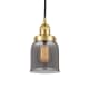 A thumbnail of the Innovations Lighting 616-1PH-10-5 Bell Pendant Satin Gold / Plated Smoke