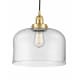 A thumbnail of the Innovations Lighting 616-1PH-12-12-L Bell Pendant Satin Gold / Clear