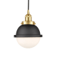 A thumbnail of the Innovations Lighting 616-1PH-10-7 Hampden Pendant Satin Gold / Matte White