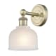 A thumbnail of the Innovations Lighting 616-1W-11-6 Dayton Sconce Antique Brass / White