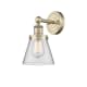 A thumbnail of the Innovations Lighting 616-1W-10-7 Cone Sconce Antique Brass / Clear