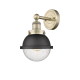 A thumbnail of the Innovations Lighting 616-1W-12-7 Hampden Sconce Antique Brass / Matte Black / Seedy