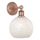 A thumbnail of the Innovations Lighting 616-1W 12 8 White Mouchette Sconce Antique Copper