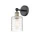 A thumbnail of the Innovations Lighting 616-1W-12-5 Cobbleskill Sconce Black Antique Brass / Deco Swirl