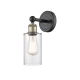 A thumbnail of the Innovations Lighting 616-1W-11-4 Clymer Sconce Black Antique Brass / Clear