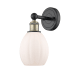 A thumbnail of the Innovations Lighting 616-1W-13-6 Eaton Sconce Black Antique Brass / Matte White