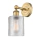 A thumbnail of the Innovations Lighting 616-1W-12-5 Cobbleskill Sconce Brushed Brass / Clear