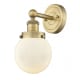 A thumbnail of the Innovations Lighting 616-1W-10-7 Beacon Sconce Brushed Brass / Matte White